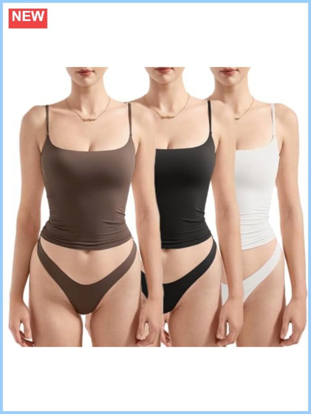 Square Neck Backless Tank Top Adjustable Spaghetti Strap Cami Summer Y2K